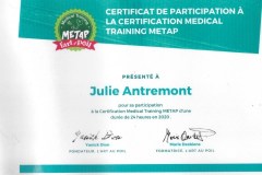 Certification Medical training  Mai 2020 "l'art au poil""